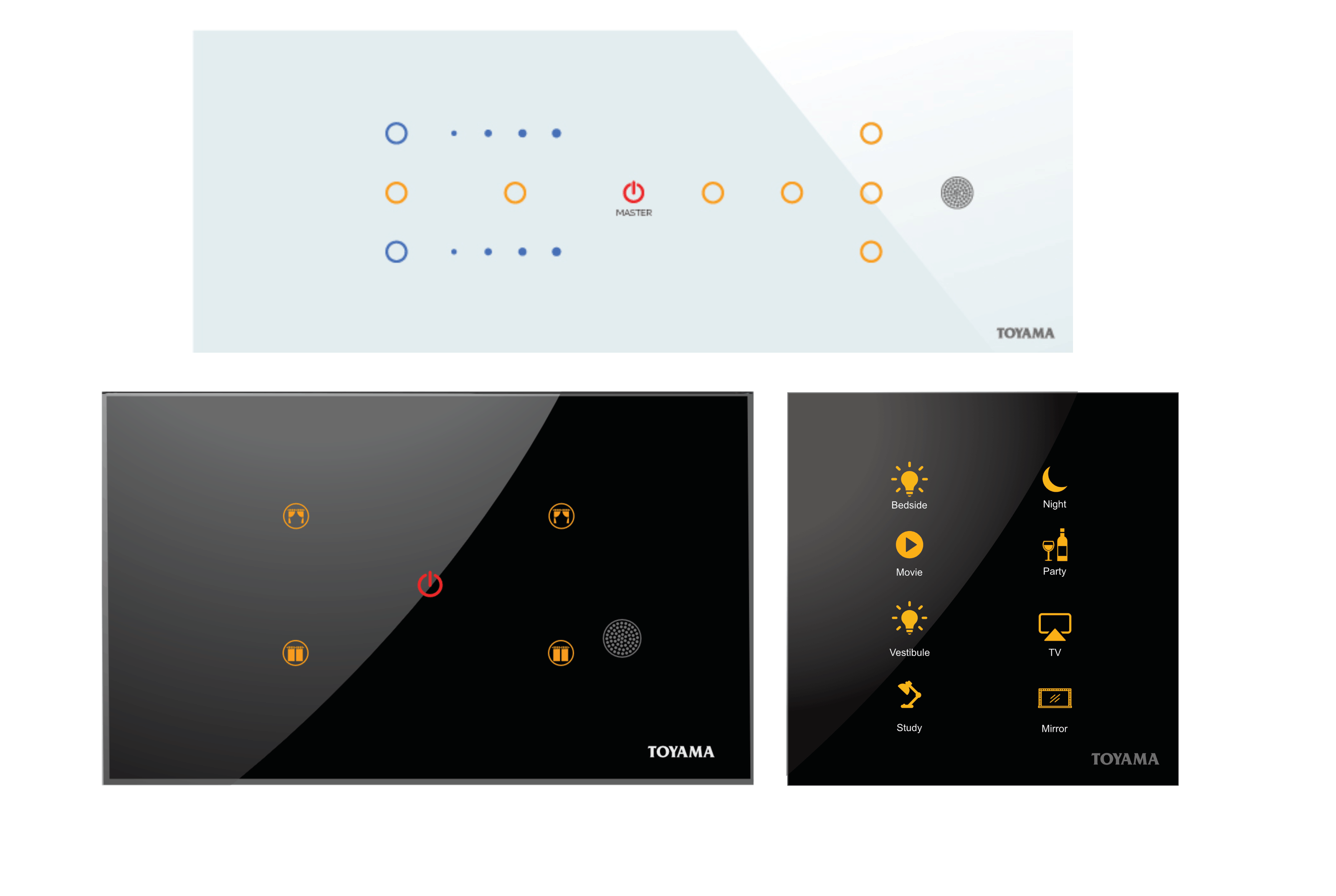 Toyama Glass Touch WiFi and Zigbee Switches
